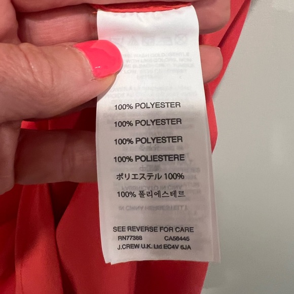 J Crew tank, reddish-orange, button down, size 2 - Picture 4 of 5